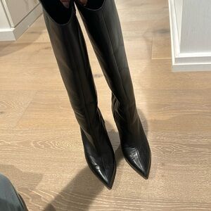 Alexandre vauthier black knee high boots